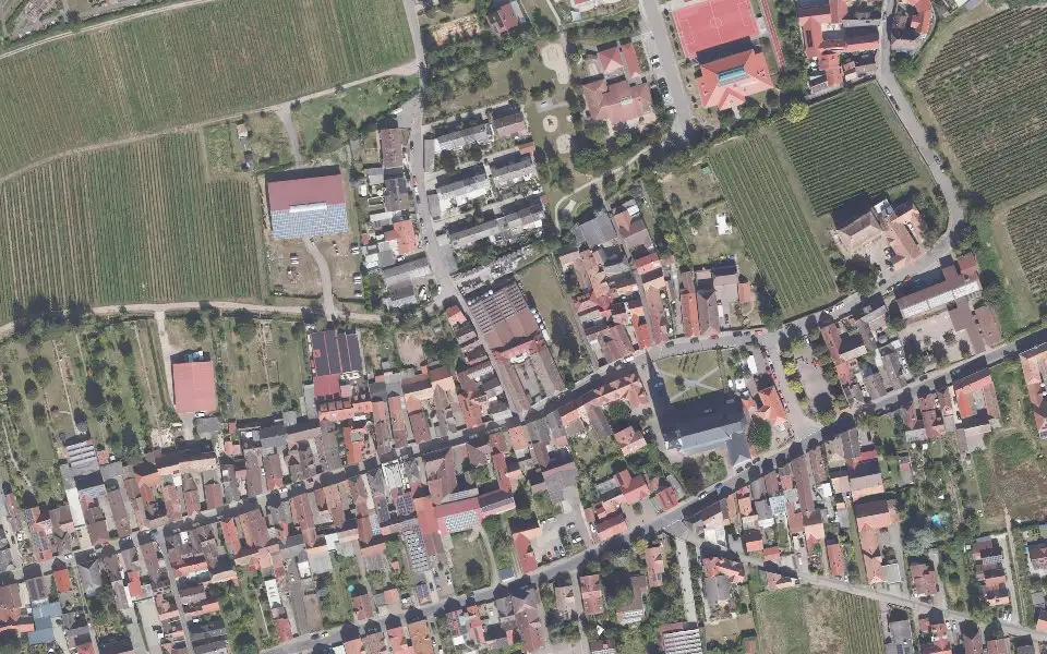 Luftbild mit der Einzellage Schloß