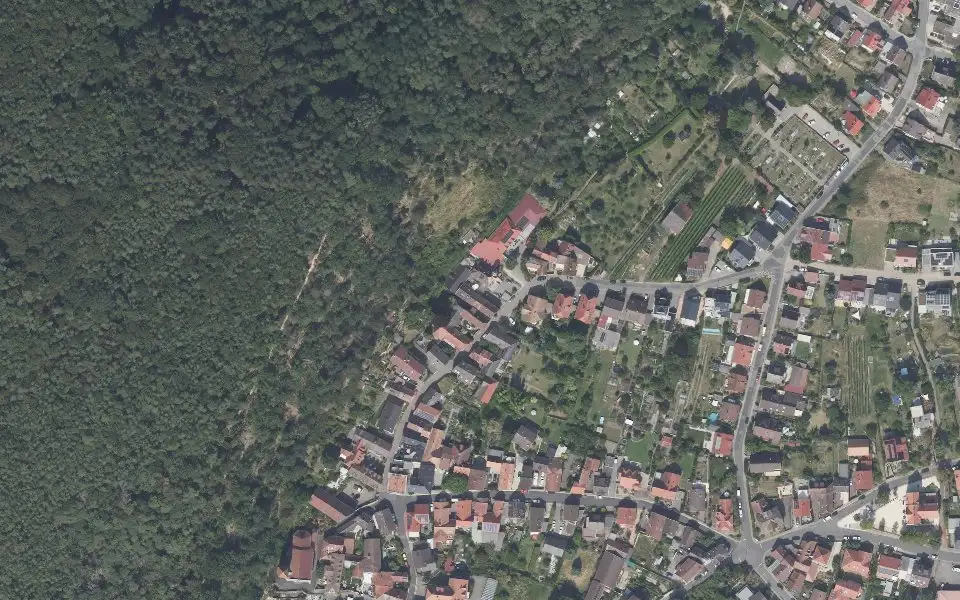 Luftbild mit der Einzellage Biengarten
