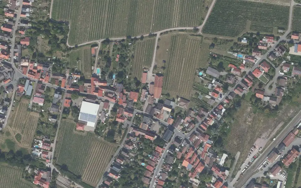 Luftbild mit der Einzellage Johannitergarten
