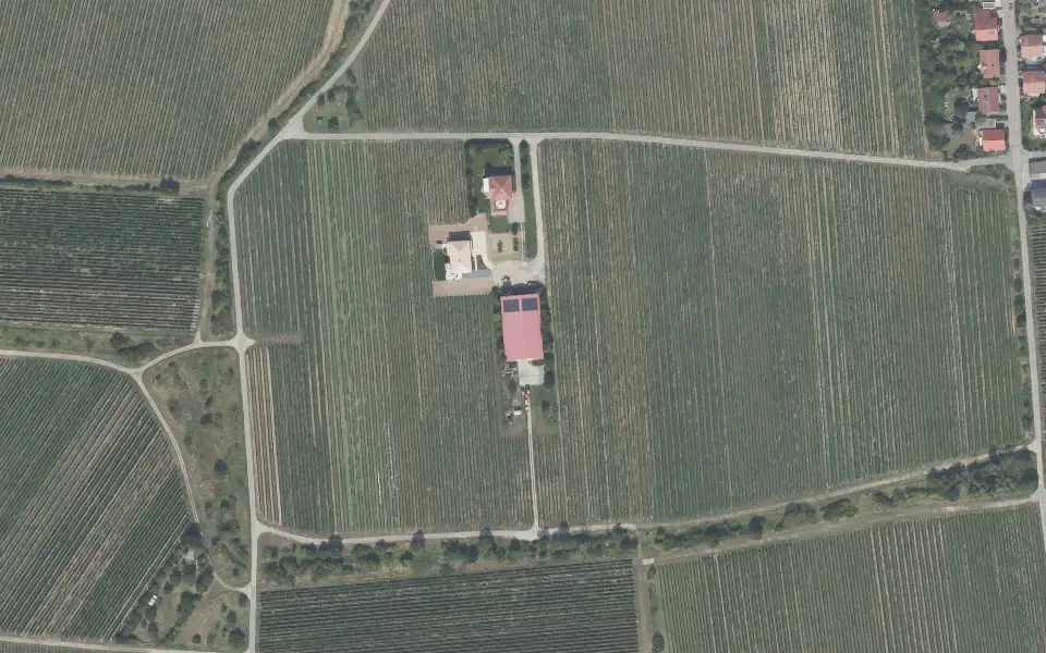 Luftbild mit der Einzellage Linsenbusch