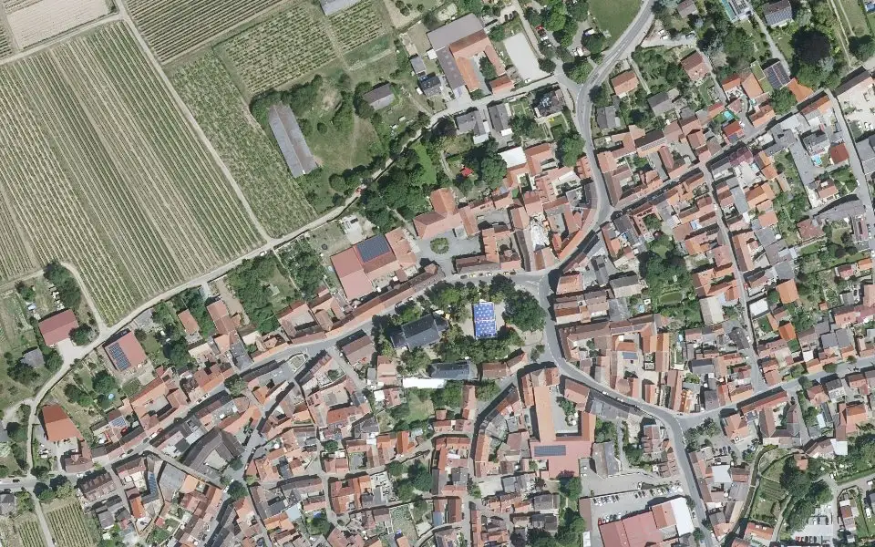 Luftbild mit der Einzellage Rotenstein