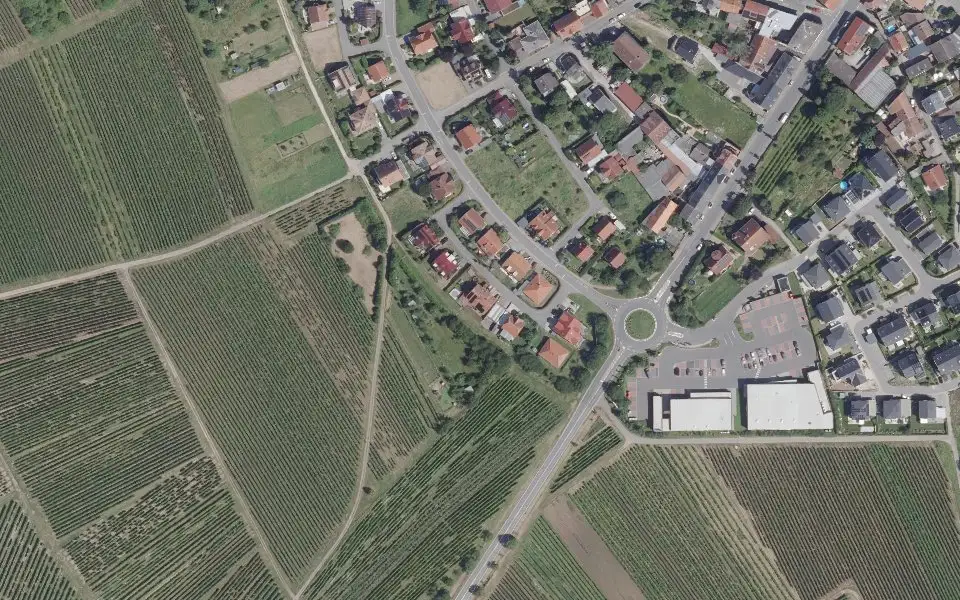 Luftbild der Umgebung von Klosterweingut Jakobsberg in Ockenheim