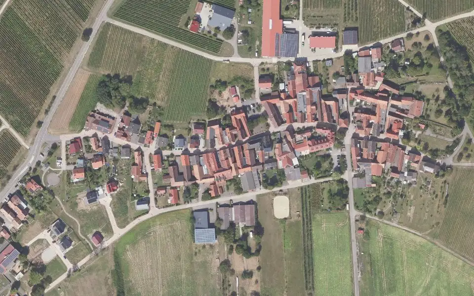 Luftbild mit der Einzellage Schloßberg