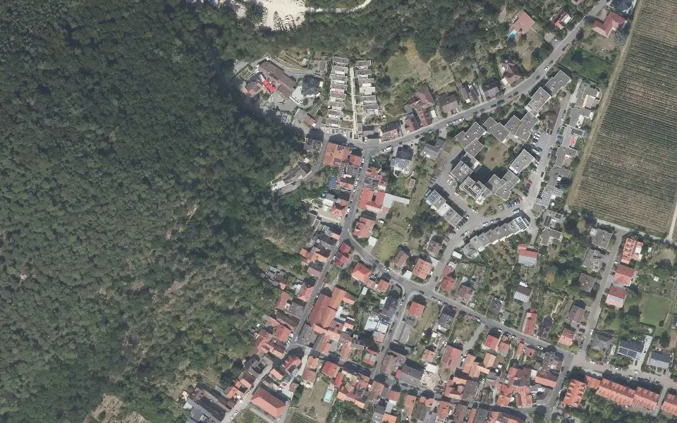 Luftbild mit der Einzellage Bürgergarten
