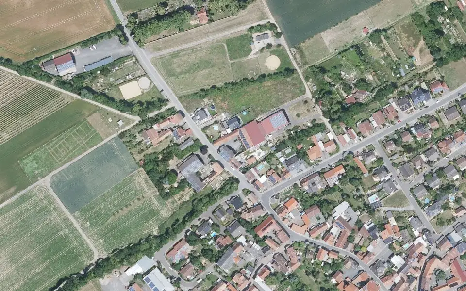 Luftbild der Umgebung von Sioner Klosterhof in Mauchenheim