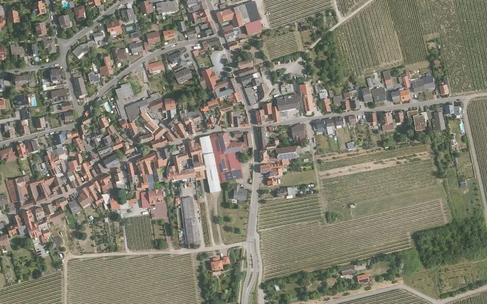 Luftbild mit der Einzellage Mandelgarten