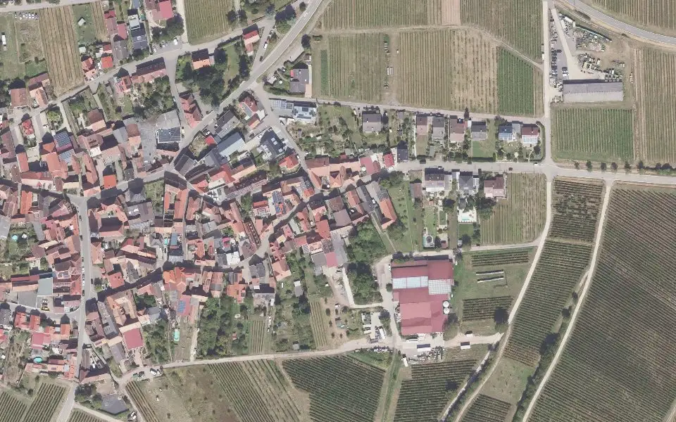 Luftbild der Umgebung von Südpfalz Saft GmbH in Frankweiler