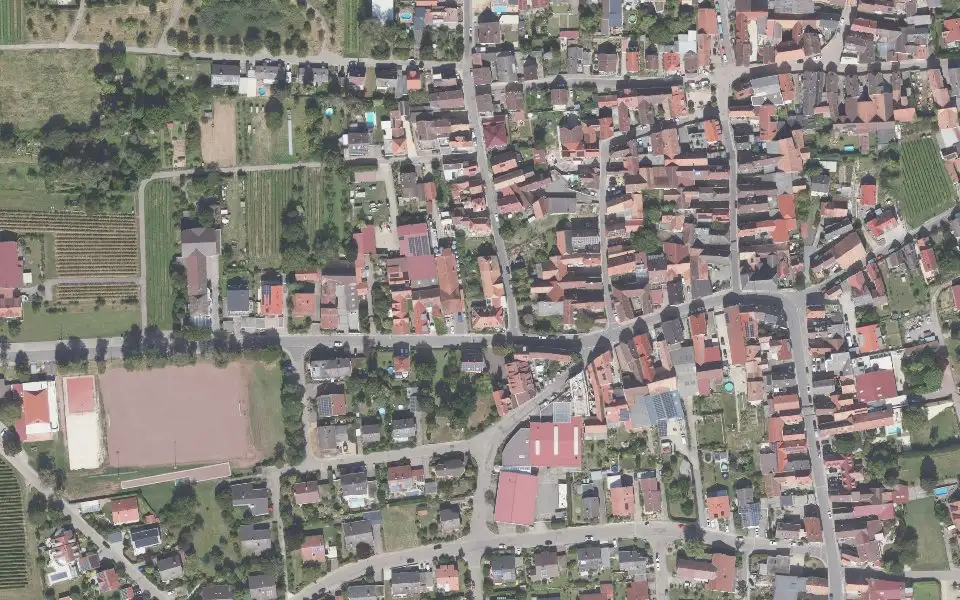 Luftbild mit der Einzellage Kaiserberg