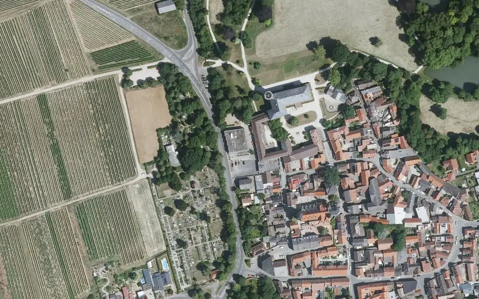Luftbild der Umgebung von Vinothek Bechtel in Worms