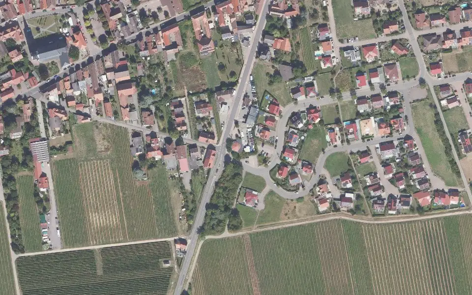 Luftbild der Umgebung von Vinothek Oberhofer in Edesheim
