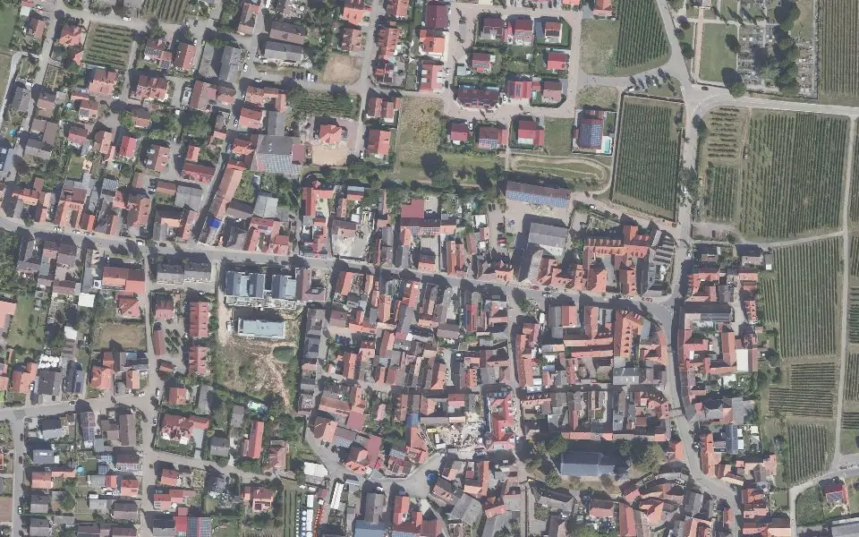 Luftbild mit der Einzellage Mandelberg