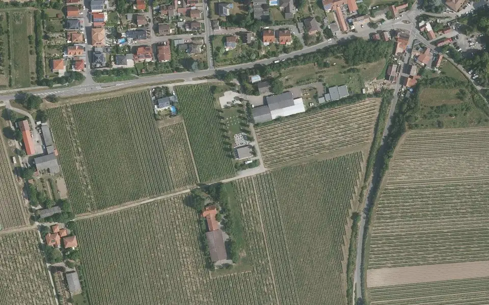 Luftbild mit der Einzellage Burgweg