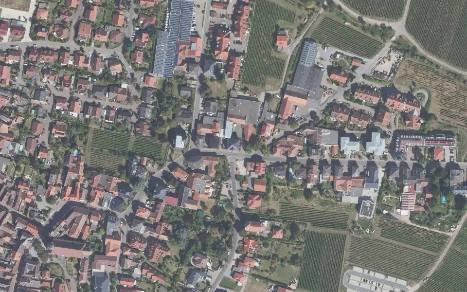 Luftbild der Umgebung von Weingut August Ziegler in Maikammer