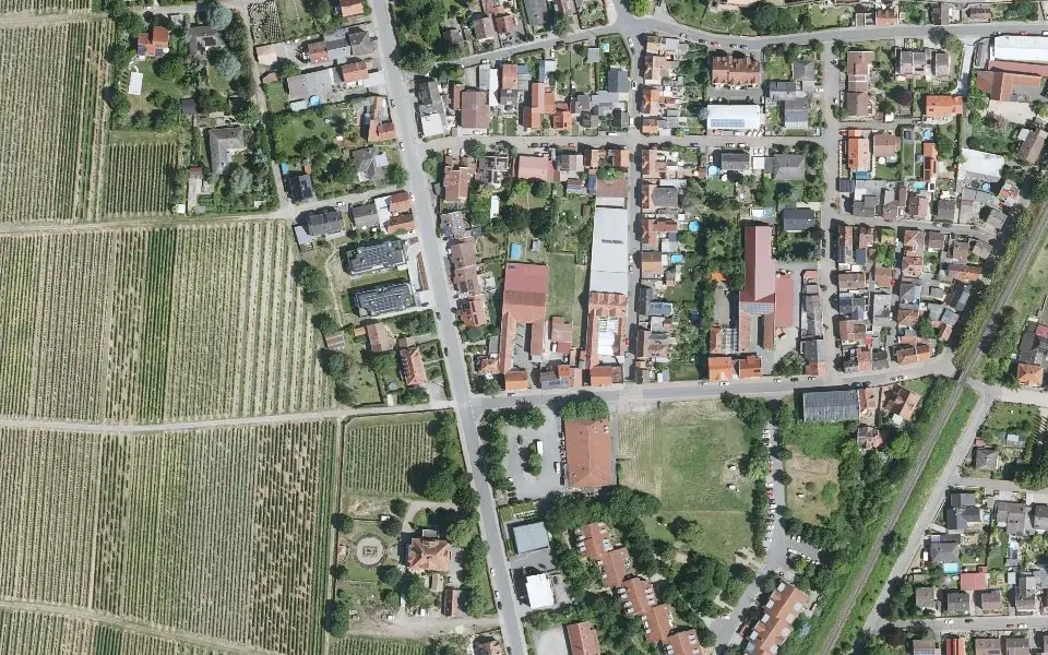Luftbild der Umgebung von Weingut Axel Müller in Flörsheim-Dalsheim