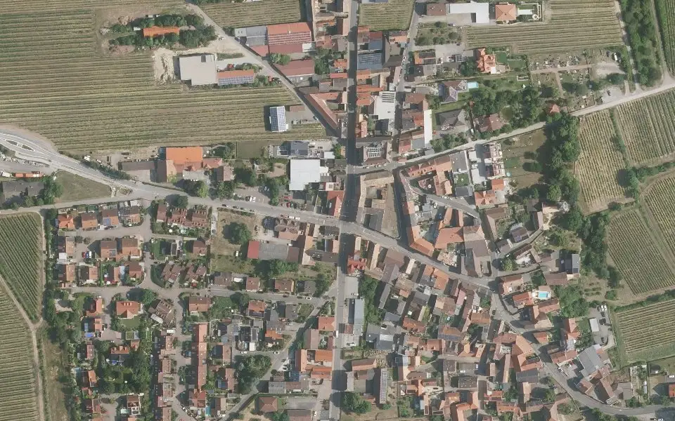 Luftbild der Umgebung von Weingut Becker in Herxheim am Berg