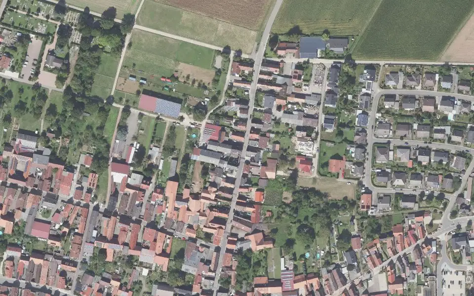Luftbild der Umgebung von Weingut Becker in Rohrbach