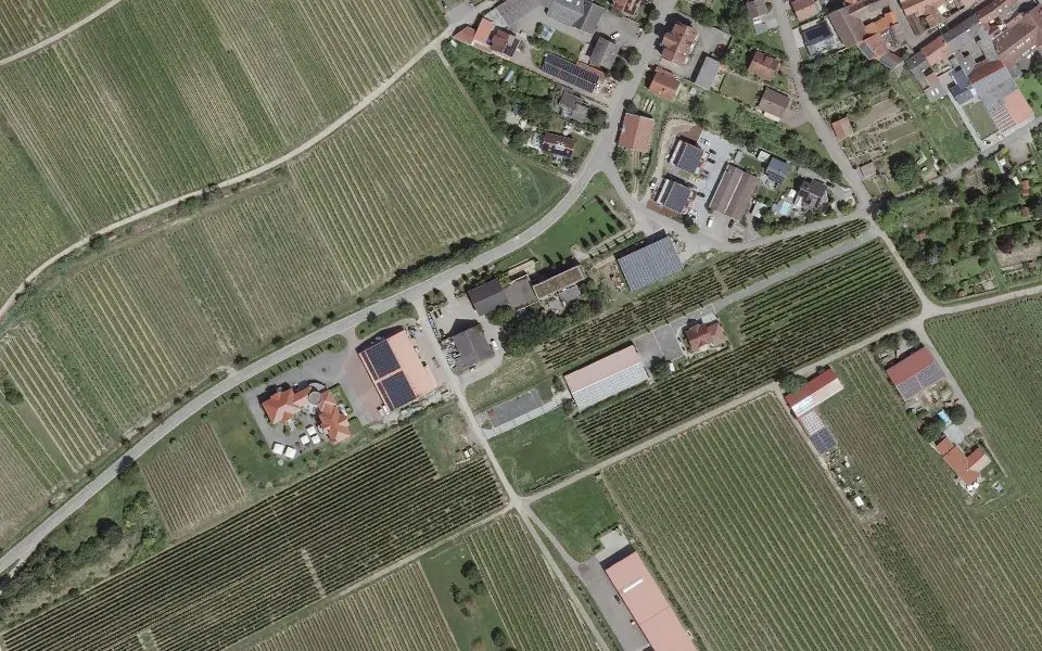 Luftbild mit der Einzellage Sonnenberg