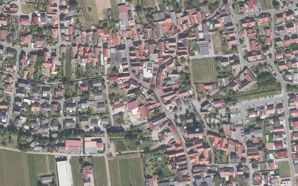 Luftbild der Umgebung von Weingut Borell-Diehl in Hainfeld