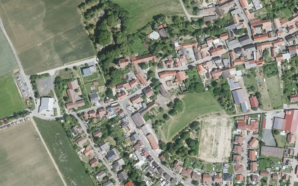 Luftbild der Umgebung von Weingut Boudier-Koeller in Stetten