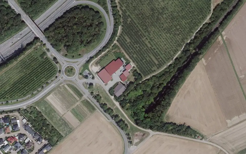 Luftbild der Umgebung von Weingut Bugner in Klein-Winternheim