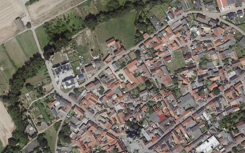 Luftbild der Umgebung von Weingut Christ in Flonheim