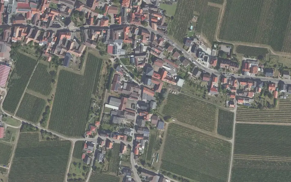 Luftbild mit der Einzellage Römerbrunnen