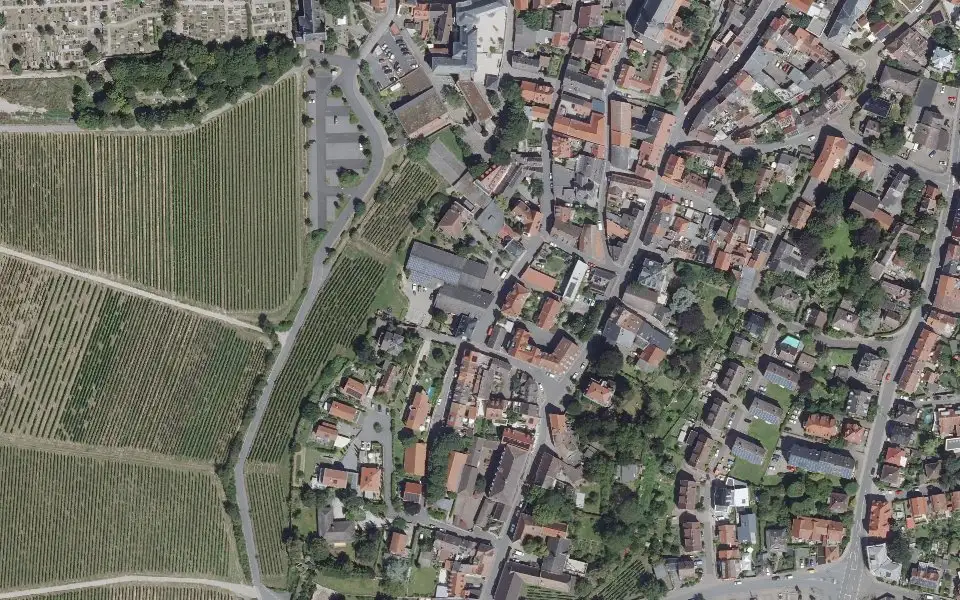 Luftbild der Umgebung von Weingut Dahlem in Oppenheim
