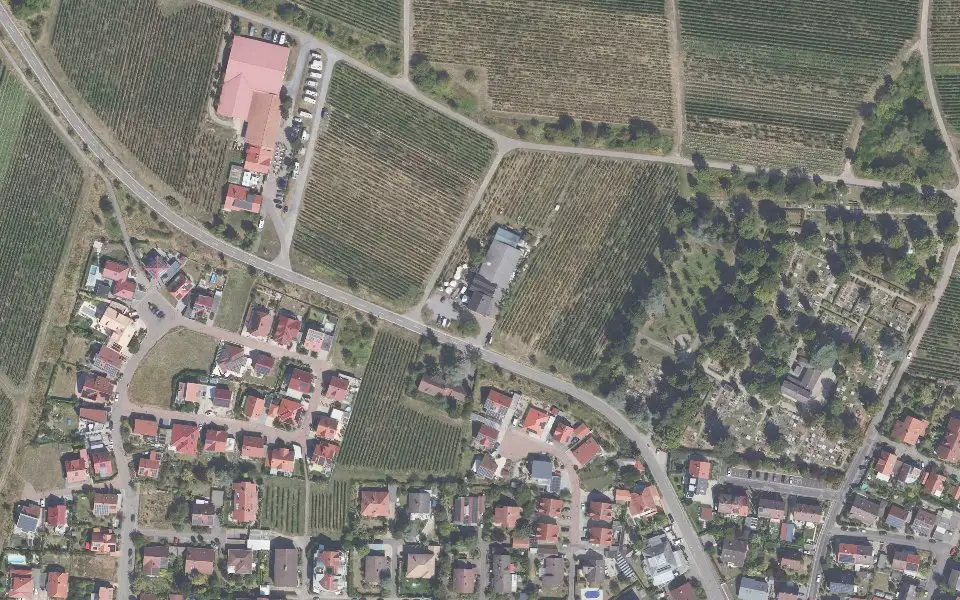 Luftbild der Umgebung von Weingut Damm in Edenkoben