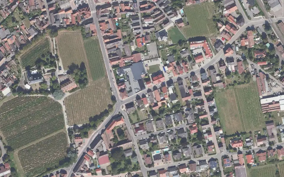 Luftbild der Umgebung von Weingut Diehl in Edesheim