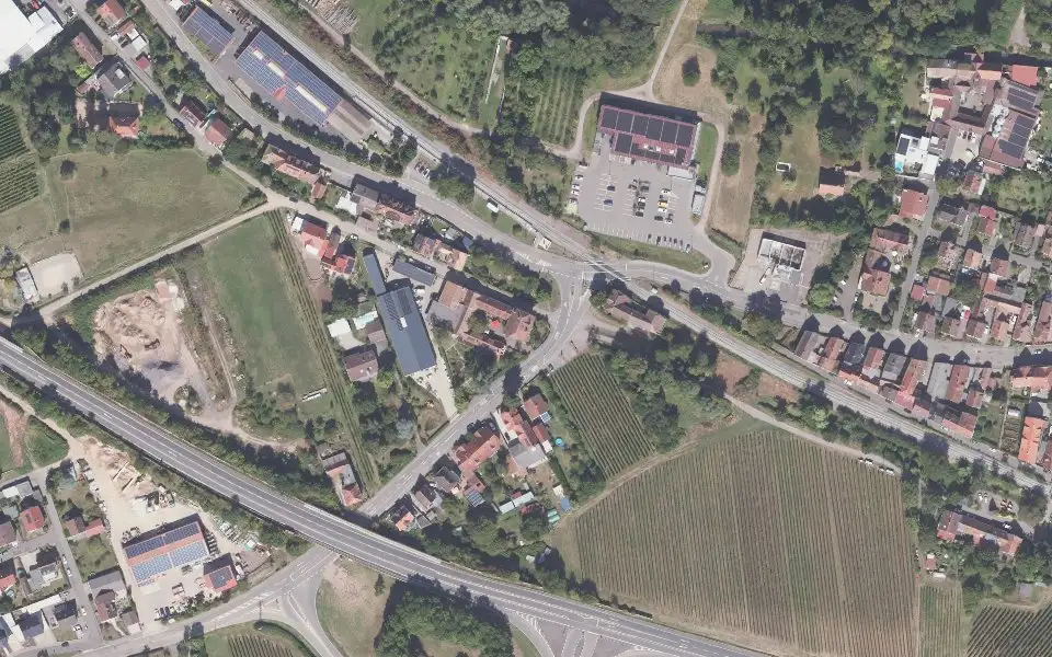 Luftbild der Umgebung von Weingut Dr. Wehrheim in Birkweiler