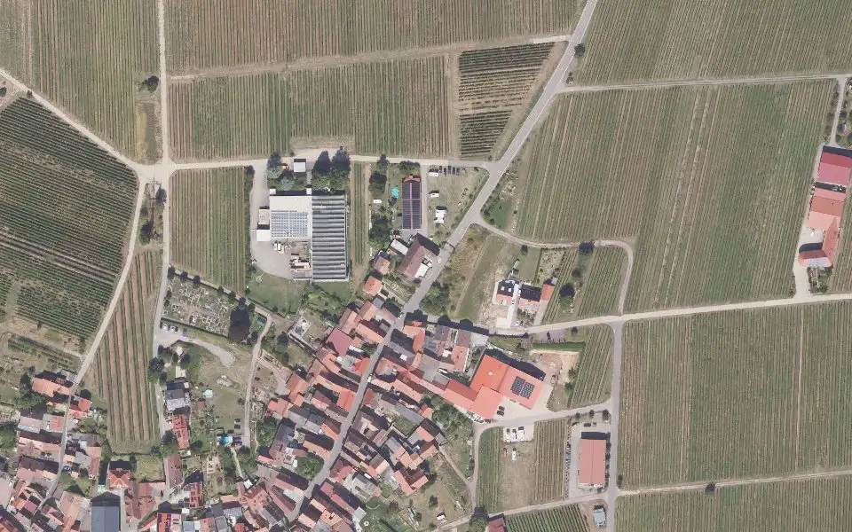 Luftbild der Umgebung von Weingut Ehrhart in Eschbach