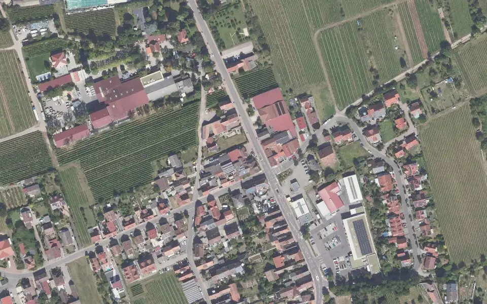 Luftbild der Umgebung von Weingut Ernst Minges in Edesheim