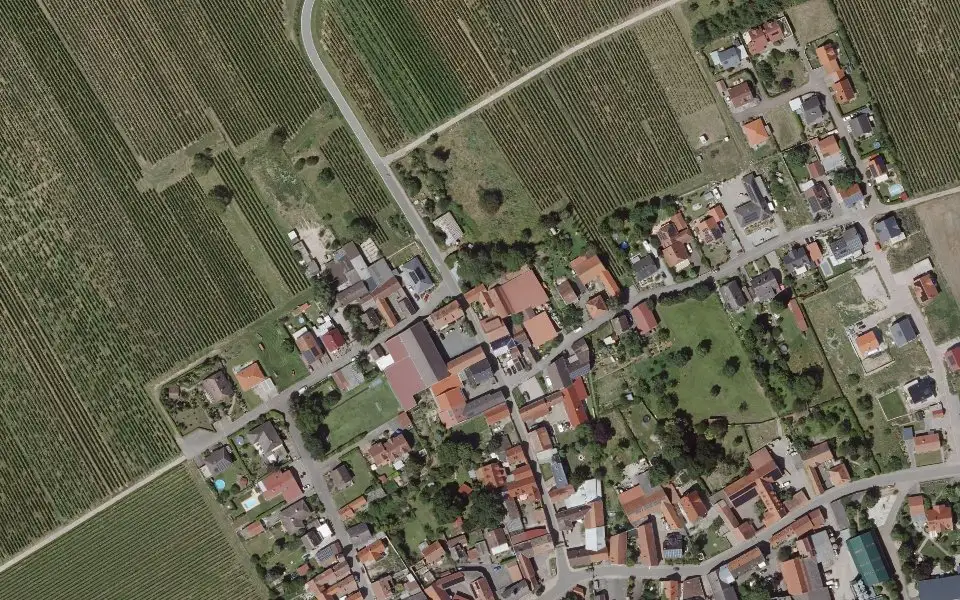 Luftbild der Umgebung von Weingut Erwin Huxel in Wintersheim