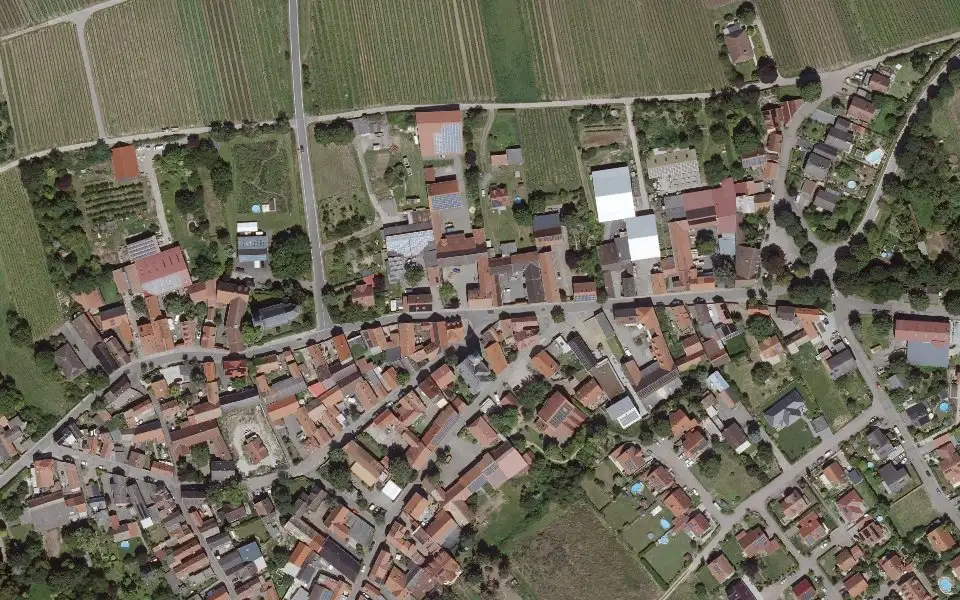Luftbild mit der Einzellage Sonnenhang