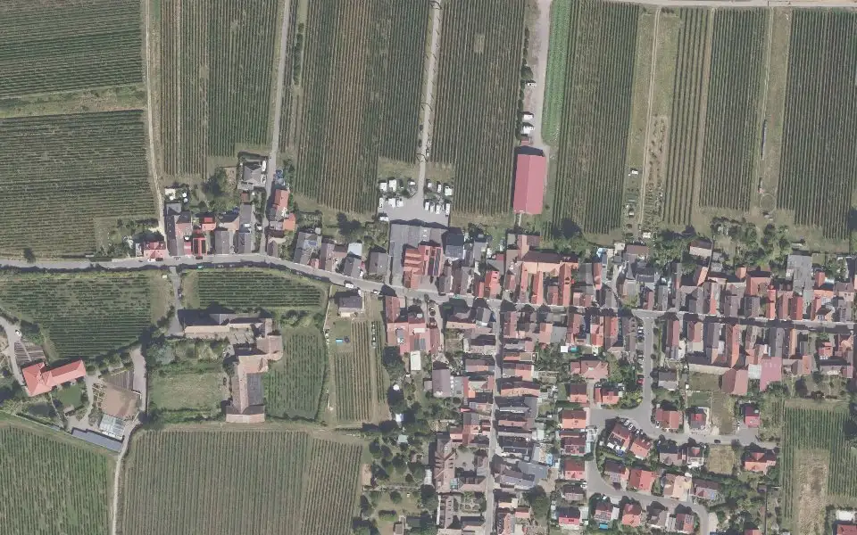Luftbild der Umgebung von Weingut Fitz-Schneider in Edenkoben