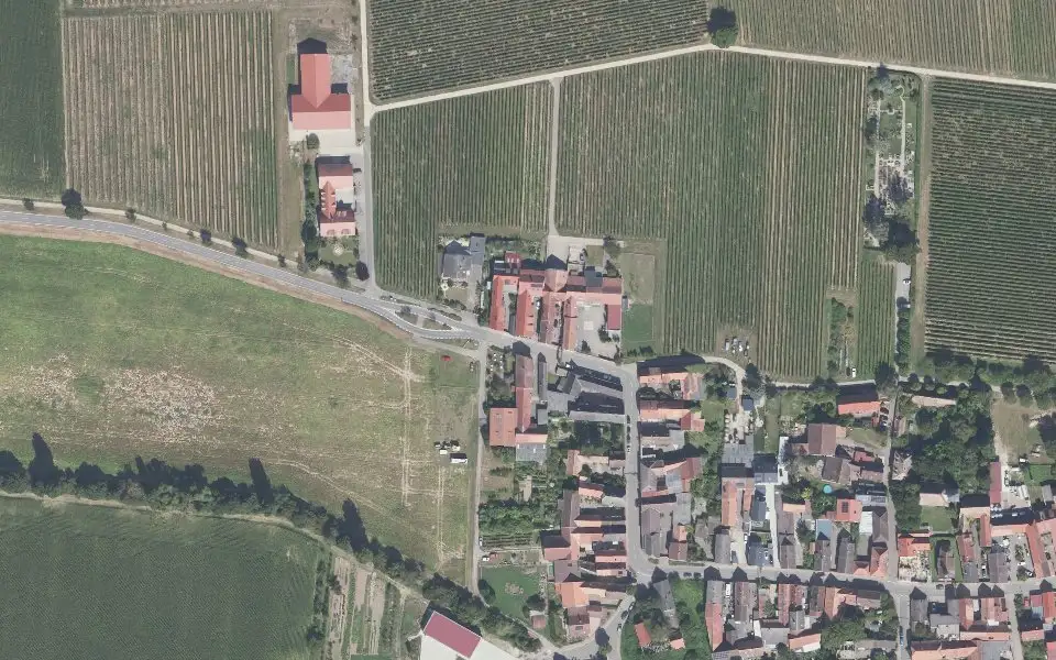 Luftbild der Umgebung von Weingut Geißert in Kleinfischlingen