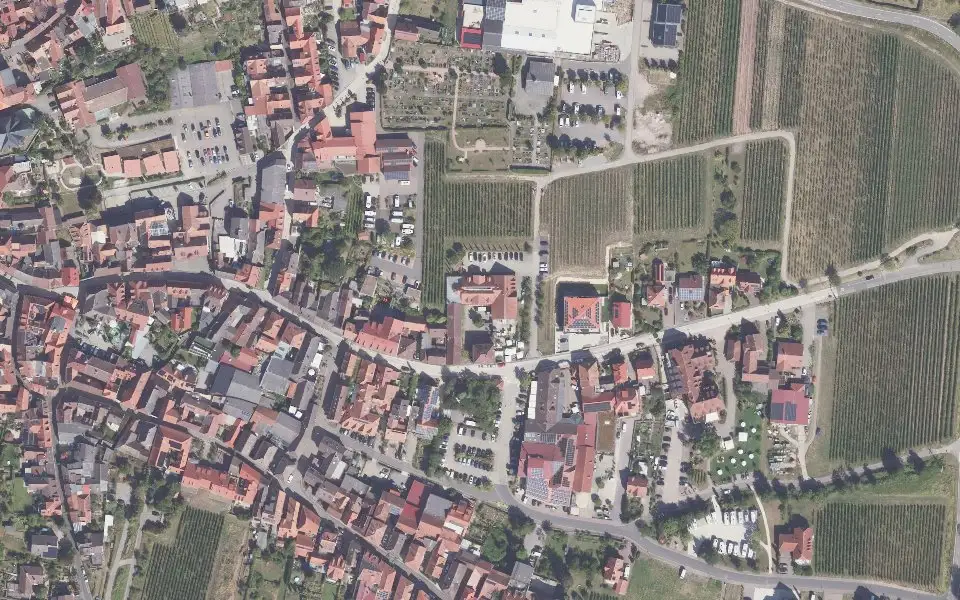 Luftbild der Umgebung von Weingut Gernert in Sankt Martin