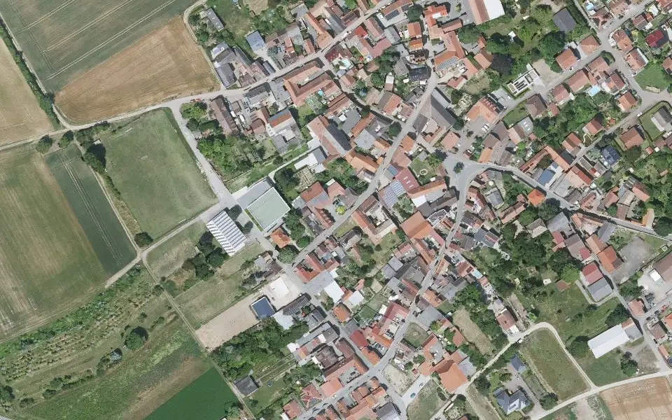 Luftbild der Umgebung von Weingut Gieg in Monzernheim