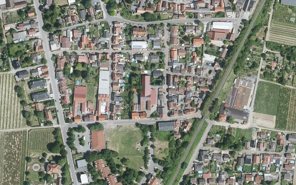 Luftbild der Umgebung von Weingut Göhring in Flörsheim-Dalsheim