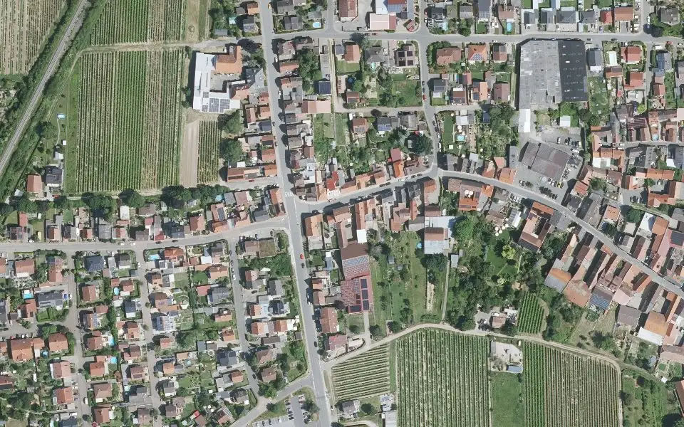 Luftbild der Umgebung von Weingut Göhring in Flörsheim-Dalsheim