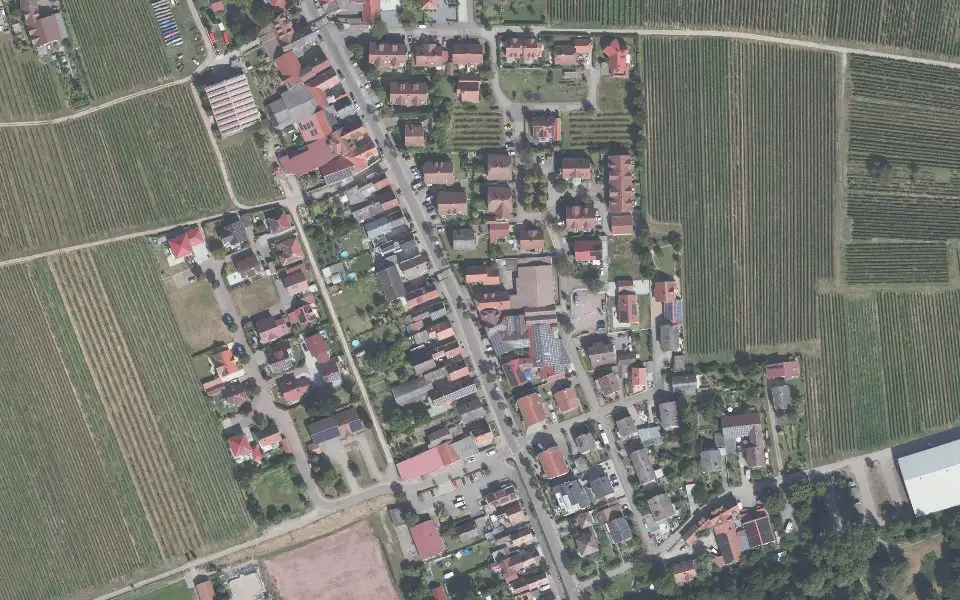 Luftbild der Umgebung von Weingut Günter Herdel in Kirrweiler
