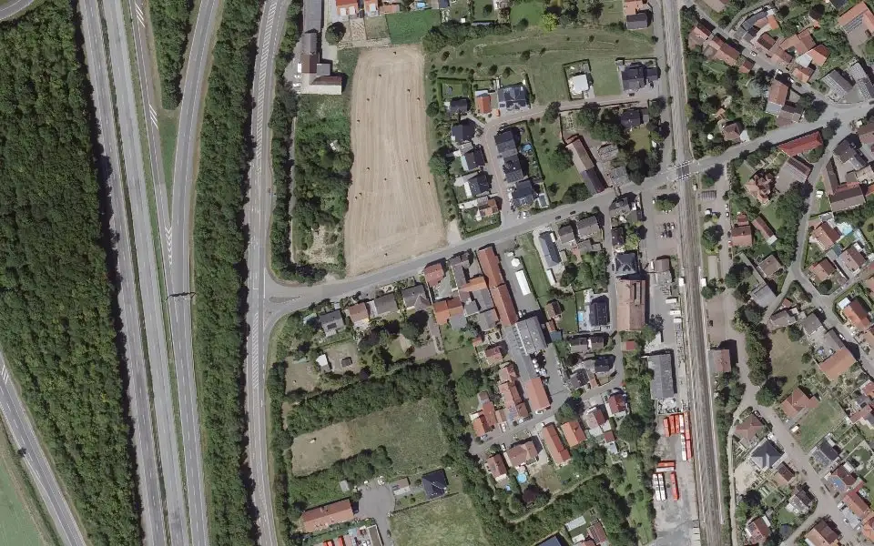 Luftbild der Umgebung von Weingut Häußer in Albig