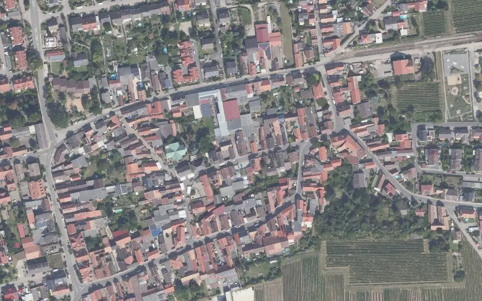 Luftbild der Umgebung von Weingut Hammel in Ellerstadt