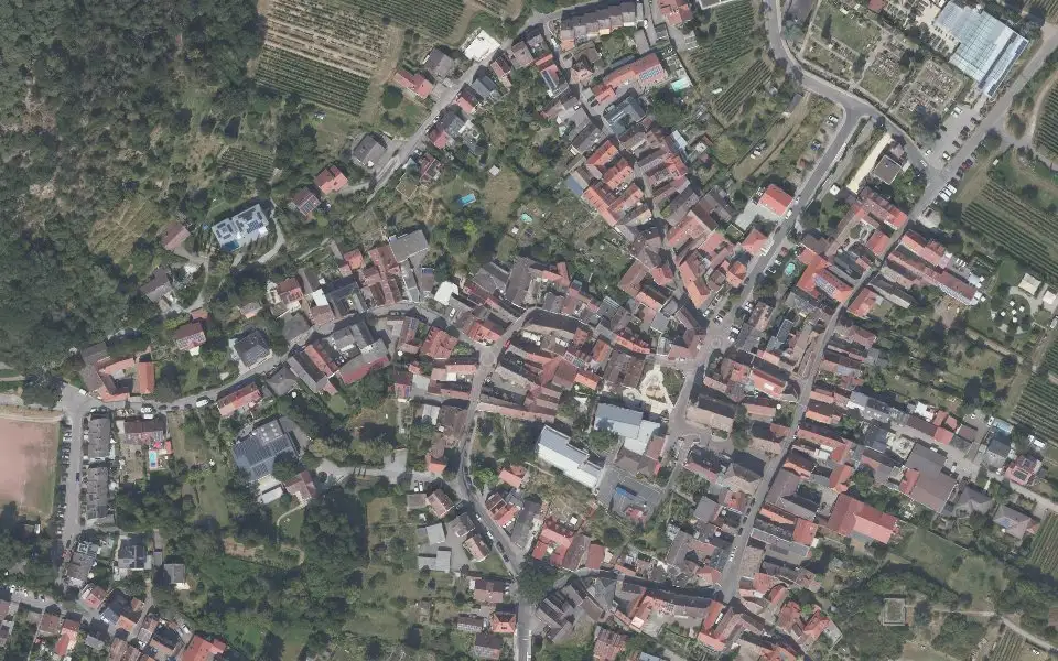 Luftbild der Umgebung von Weingut Heinrich Klohr in Neustadt an der Weinstraße