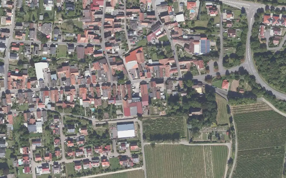 Luftbild mit der Einzellage Silberberg