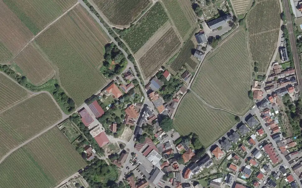 Luftbild der Umgebung von Weingut Heise am Kranzberg in Nierstein