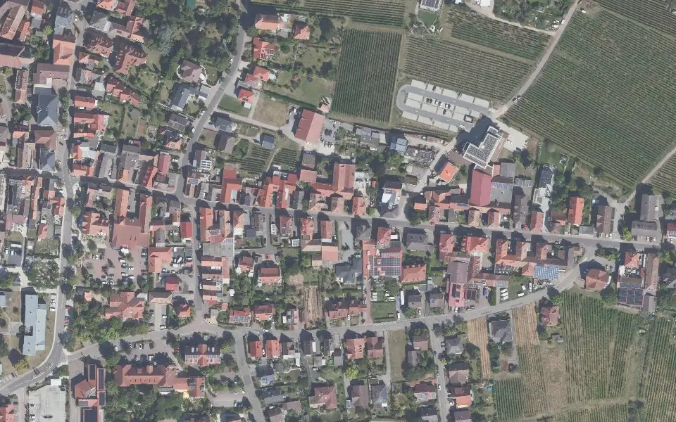 Luftbild der Umgebung von Weingut Herty in Maikammer