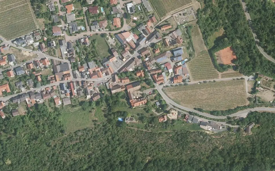 Luftbild der Umgebung von Weingut Hofgut Battenberg in Battenberg (Pfalz)
