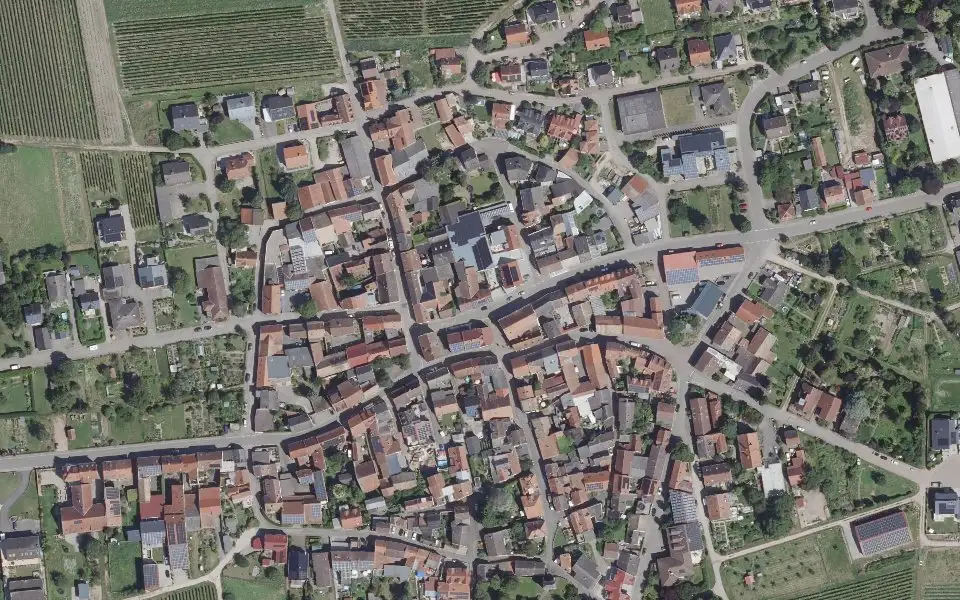Luftbild der Umgebung von Weingut Huff-Doll in Horrweiler