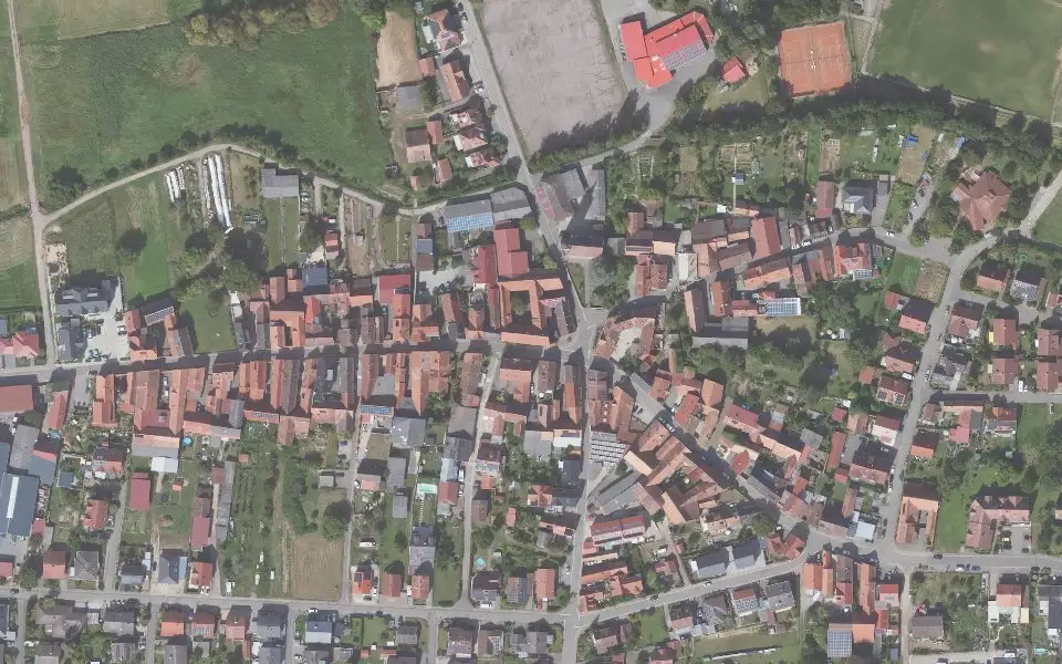 Luftbild der Umgebung von Weingut JEAN RAPP in Kapellen-Drusweiler